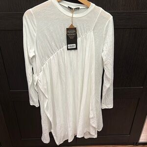 Asymmetrical White Dress
